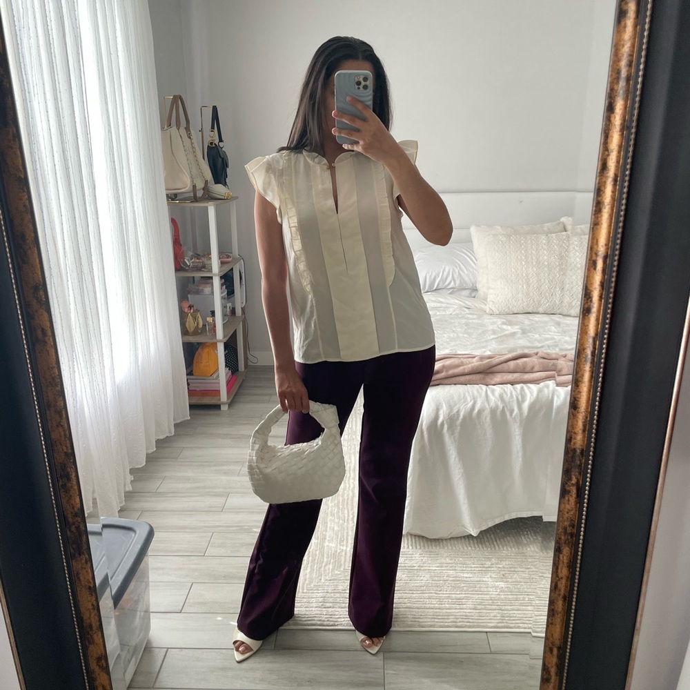 TORY BURCH Delicate Cream Sleeveless Flowy Top